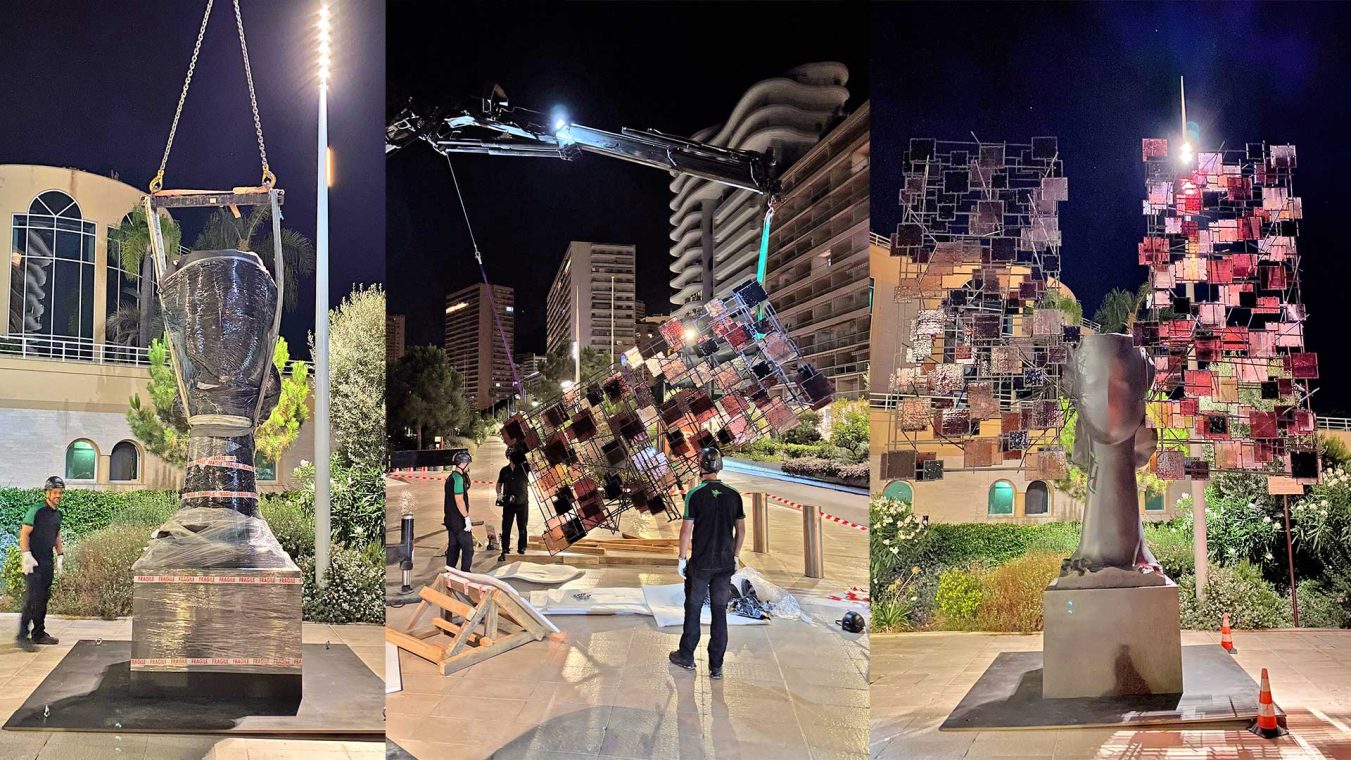 Installation de sculptures à Monaco