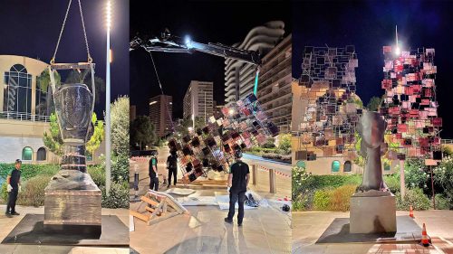 Installation de sculptures à Monaco